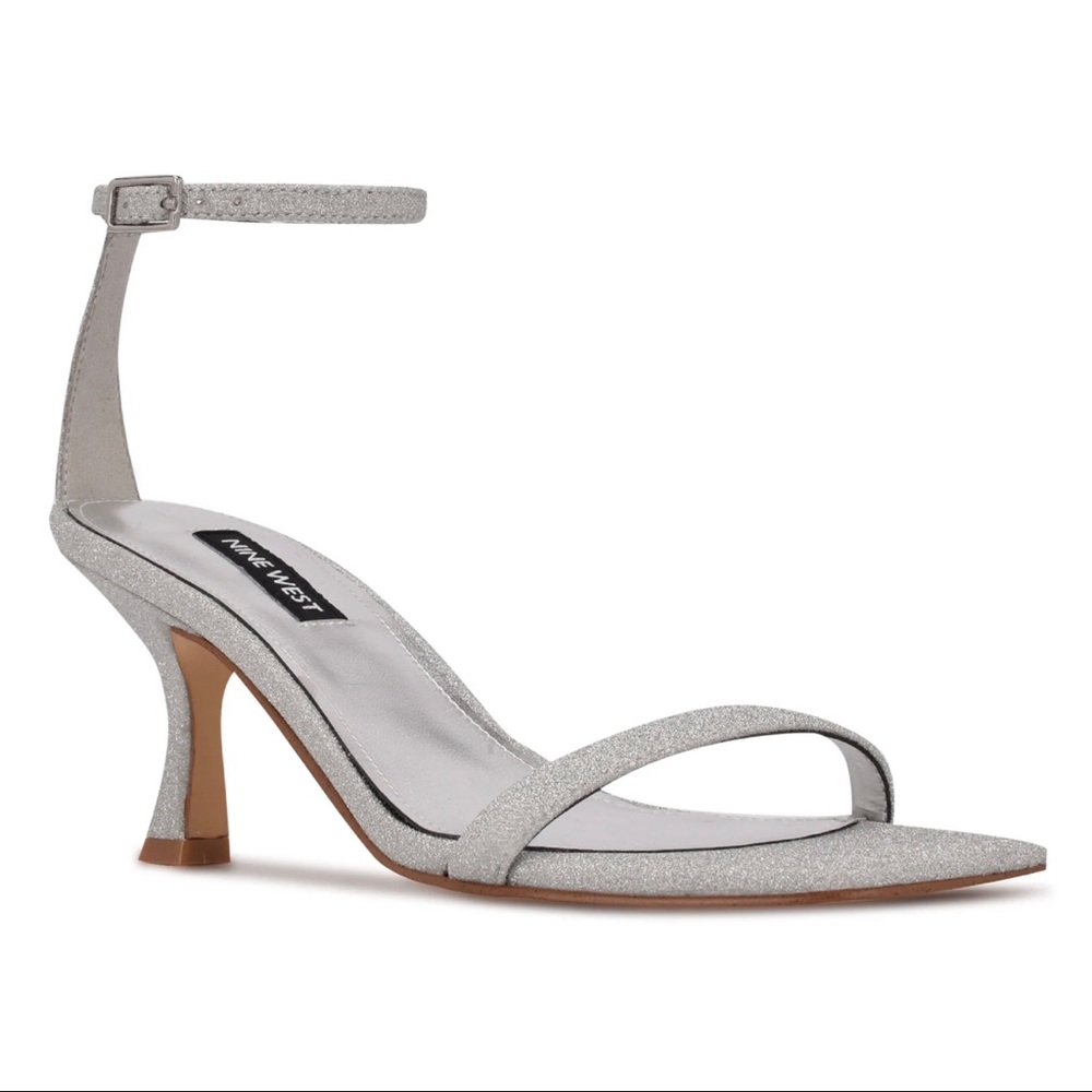 Nine West silver glitter sandal